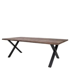 Wohnen Großer Esszimmertisch aus Eiche Rauchfarben - Isabelon