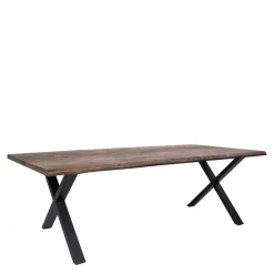 Wohnen Großer Esszimmertisch aus Eiche Rauchfarben - Isabelon