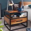 Wohnen Großer Industrial Nachttisch mit Schublade - Enyet