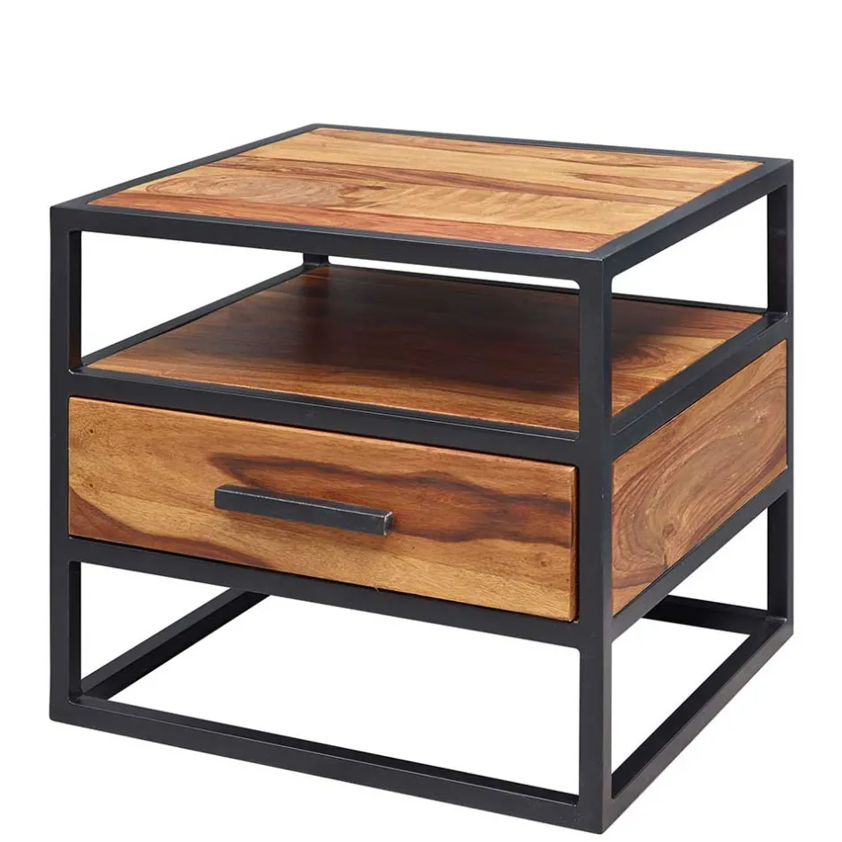 Wohnen Großer Industrial Nachttisch mit Schublade - Enyet