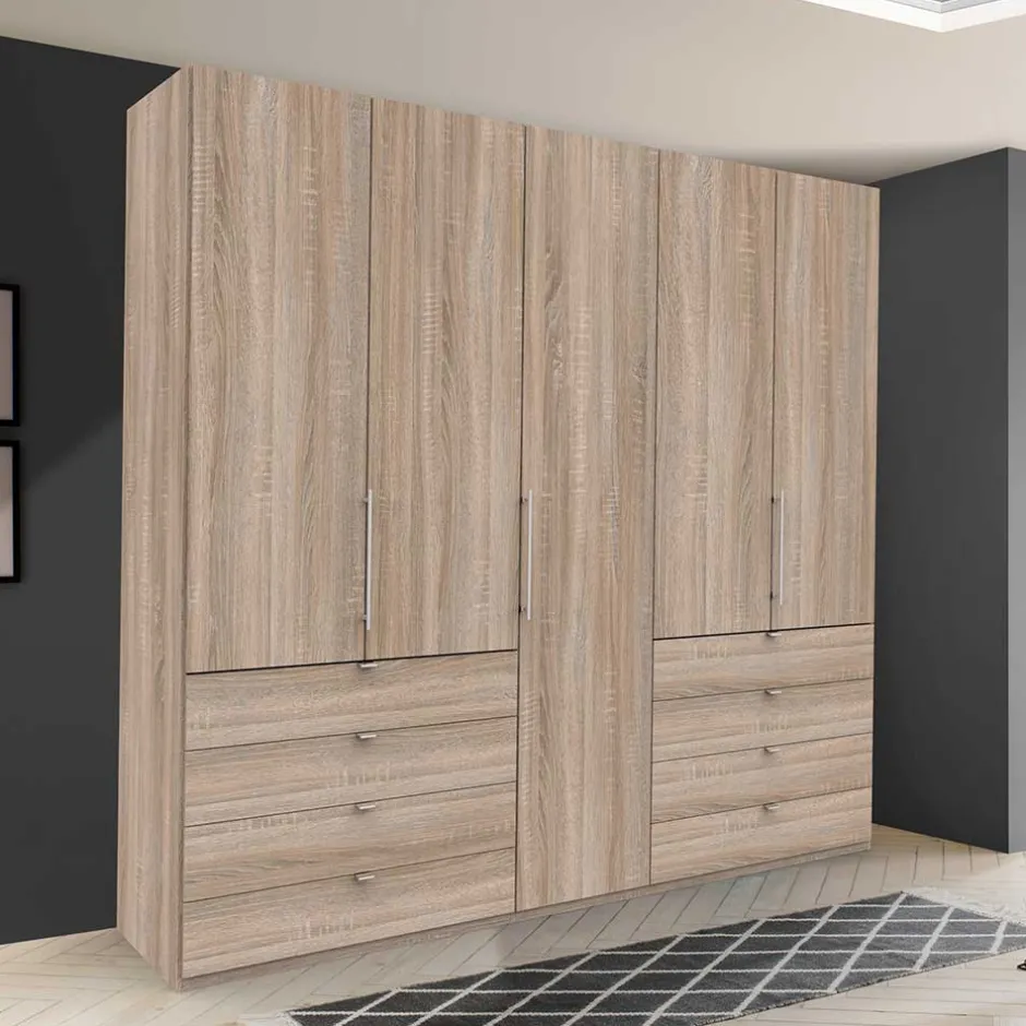 Wohnen Großer Kleiderschrank in Eiche Sägerau - Zayun