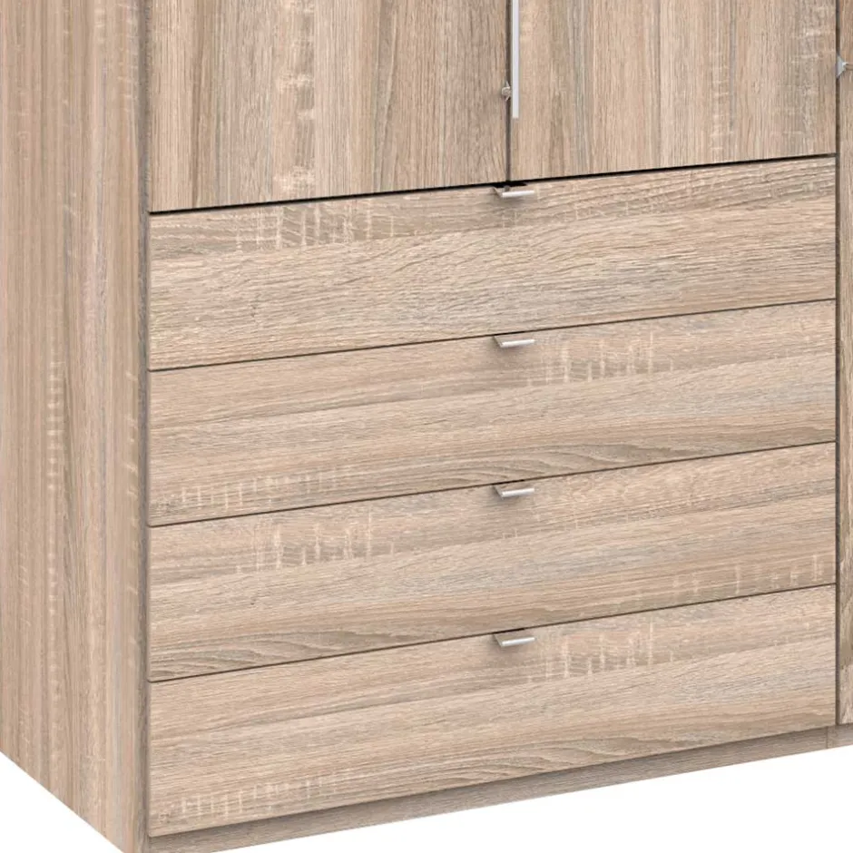 Wohnen Großer Kleiderschrank in Eiche Sägerau - Zayun