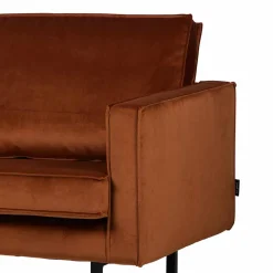 Wohnen Großer Loungesessel Naryon mit Samt in Rostfarben