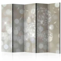 Wohnen Großer Paravent in Beige & Weiß - Enkolu