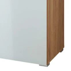 Wohnen Großer Schuhschrank Reestyl mit Glas Weiß