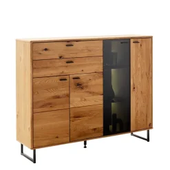 Großes Highboard mit Metall Bügelgestell - Flacona^Wohnen Best