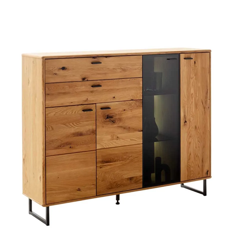 Großes Highboard mit Metall Bügelgestell - Flacona^Wohnen Best