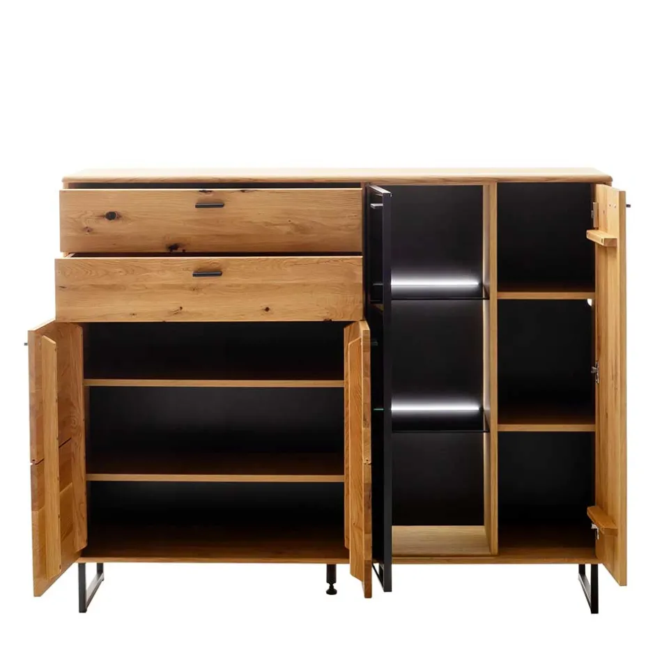 Großes Highboard mit Metall Bügelgestell - Flacona^Wohnen Best