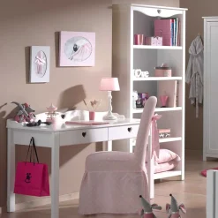 Kinder Wohnen Großes Mädchenzimmer Set Grandory in Weiß (fünfteilig)