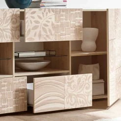 Wohnen Großes Sideboard in Eiche Sonoma Dekor - Bielvas I