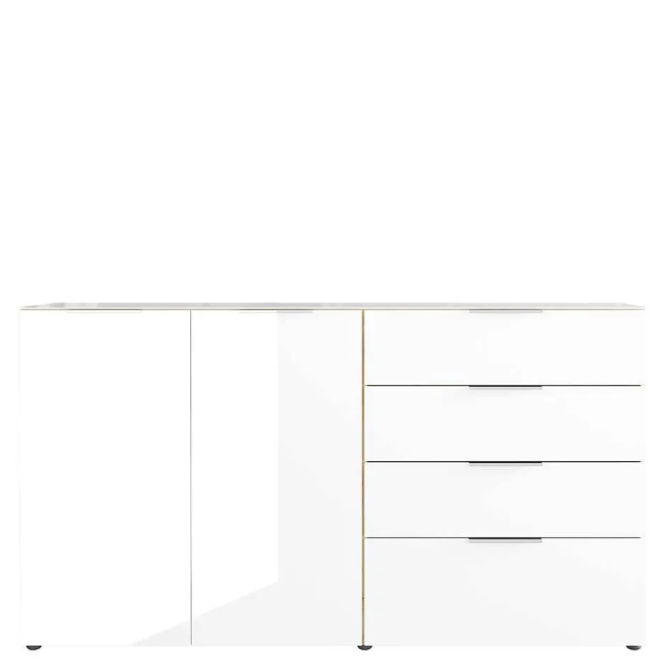 Wohnen Großes Sideboard in Wildeiche & Weiß - Riodna