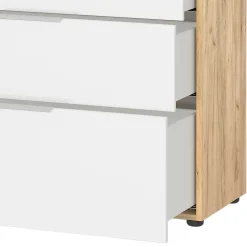 Wohnen Großes Sideboard in Wildeiche & Weiß - Riodna