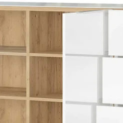 Wohnen Großes Sideboard in Wildeiche & Weiß - Riodna