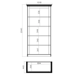 Wohnen Großes Standregal mit fünf Fächern - Diatara