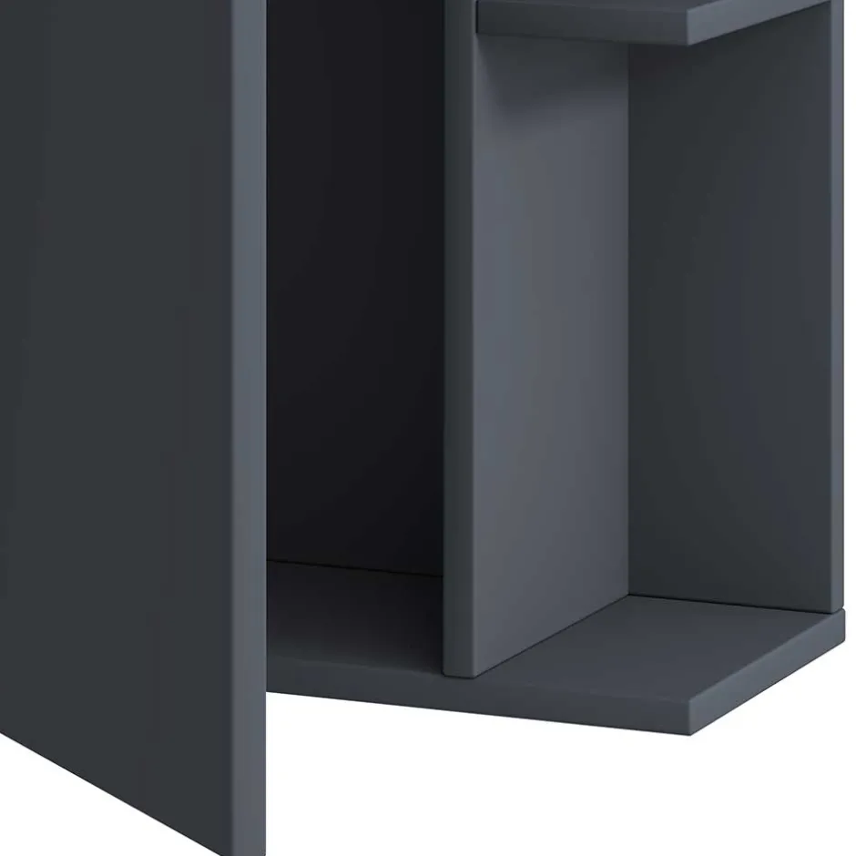 Wohnen Gäste WC Waschtisch in Anthrazit mit Weiß - Fabio