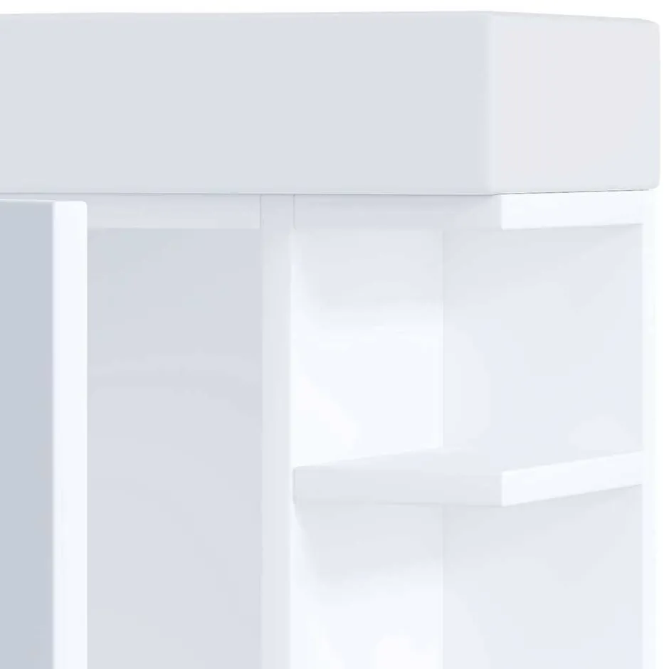 Wohnen Gäste WC Waschtisch in Weiß hängend - Croscony