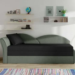 Wohnen Gästebett Recamiere in Grau und Schwarz - Viko