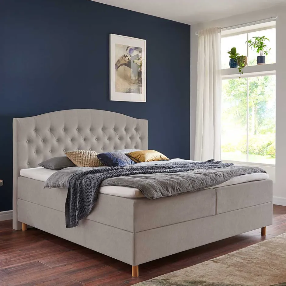 Wohnen H3 Komplettbett mit Bettkasten in Hellbraun - Furcia