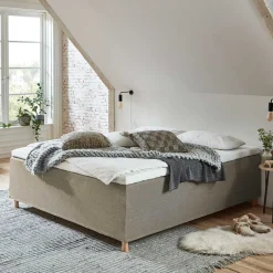 Wohnen H3 Polsterbett in Creme & Natur - Suvanica