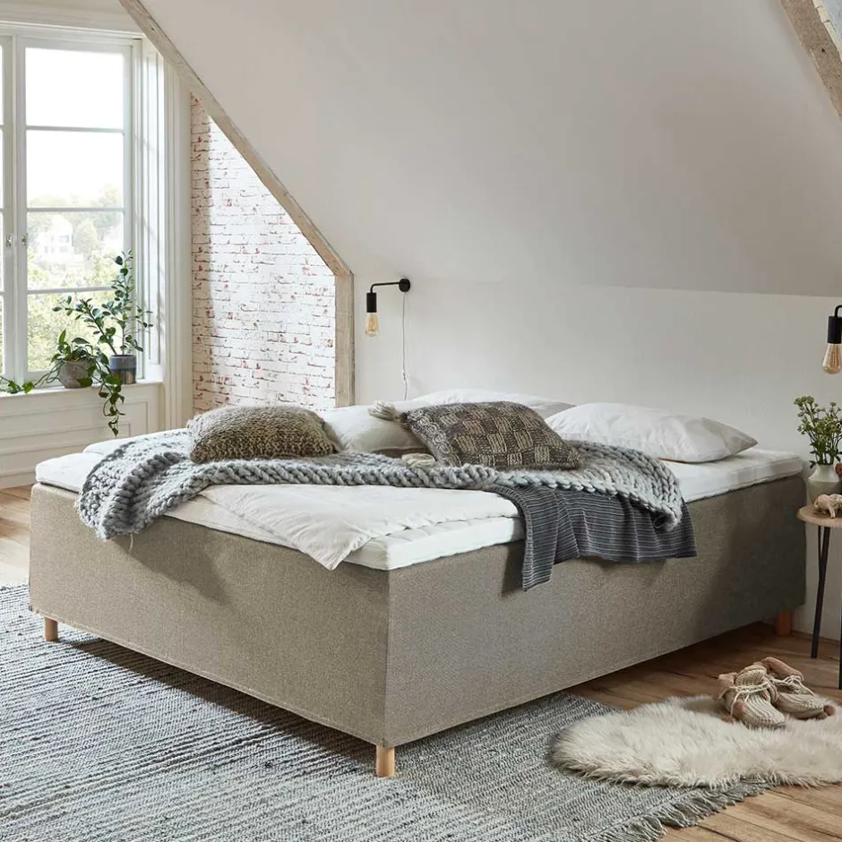 Wohnen H3 Polsterbett in Creme & Natur - Suvanica