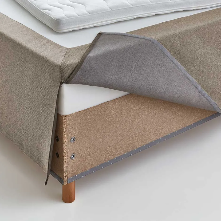 Wohnen H3 Polsterbett in Creme & Natur - Suvanica