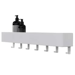 Wohnen Hakenleiste mit Ablage in Weiß - Kyonus