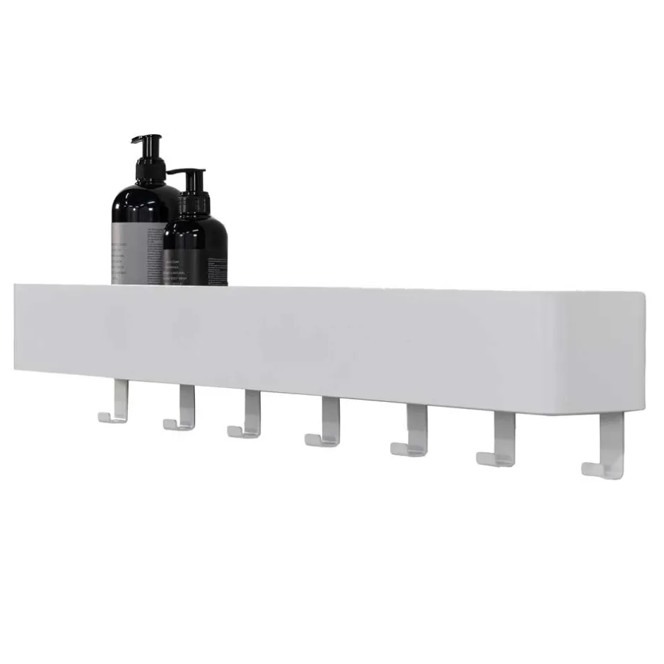 Wohnen Hakenleiste mit Ablage in Weiß - Kyonus