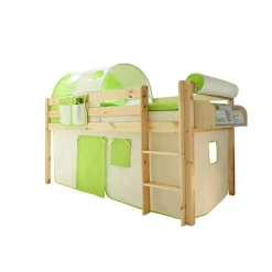 Kinder Wohnen Halbhochbett Standings aus Kiefer Massivholz