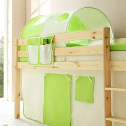 Kinder Wohnen Halbhochbett Standings aus Kiefer Massivholz