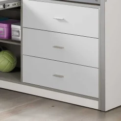 Kinder Wohnen Halbhohes Kinderbett Boro in Weiß