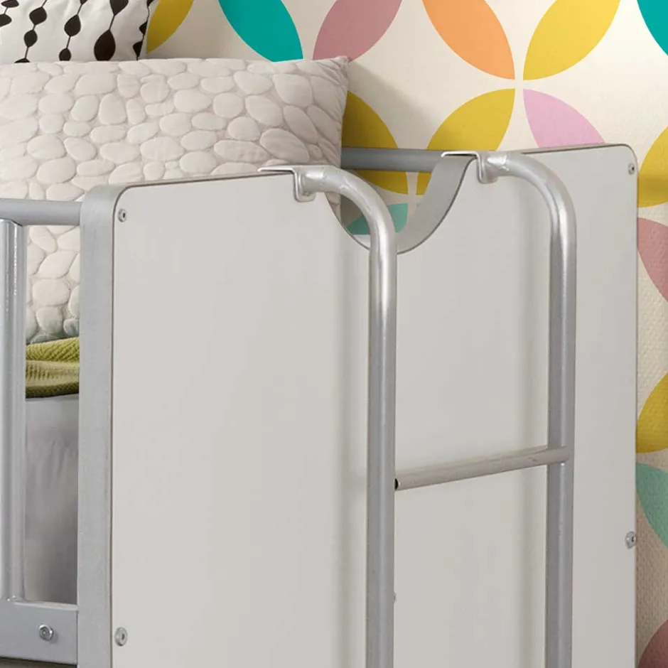 Kinder Wohnen Halbhohes Kinderbett Boro in Weiß