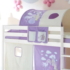 Wohnen Halbhohes Kinderbett Safira im Prinzessin Design