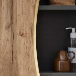 Halboffener Badschrank in Wildeiche Optik - Breznia^Wohnen Outlet