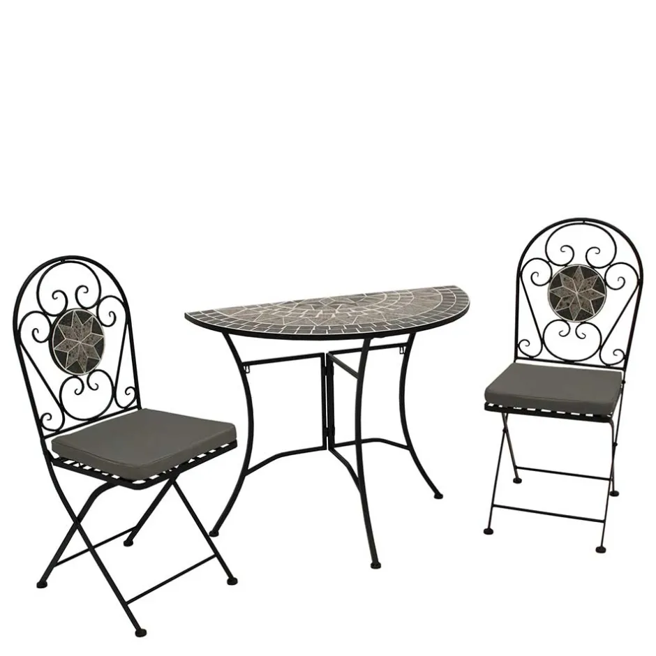 Halbrunder Balkontisch & Stühle - Tasmania (dreiteilig)^Wohnen Best