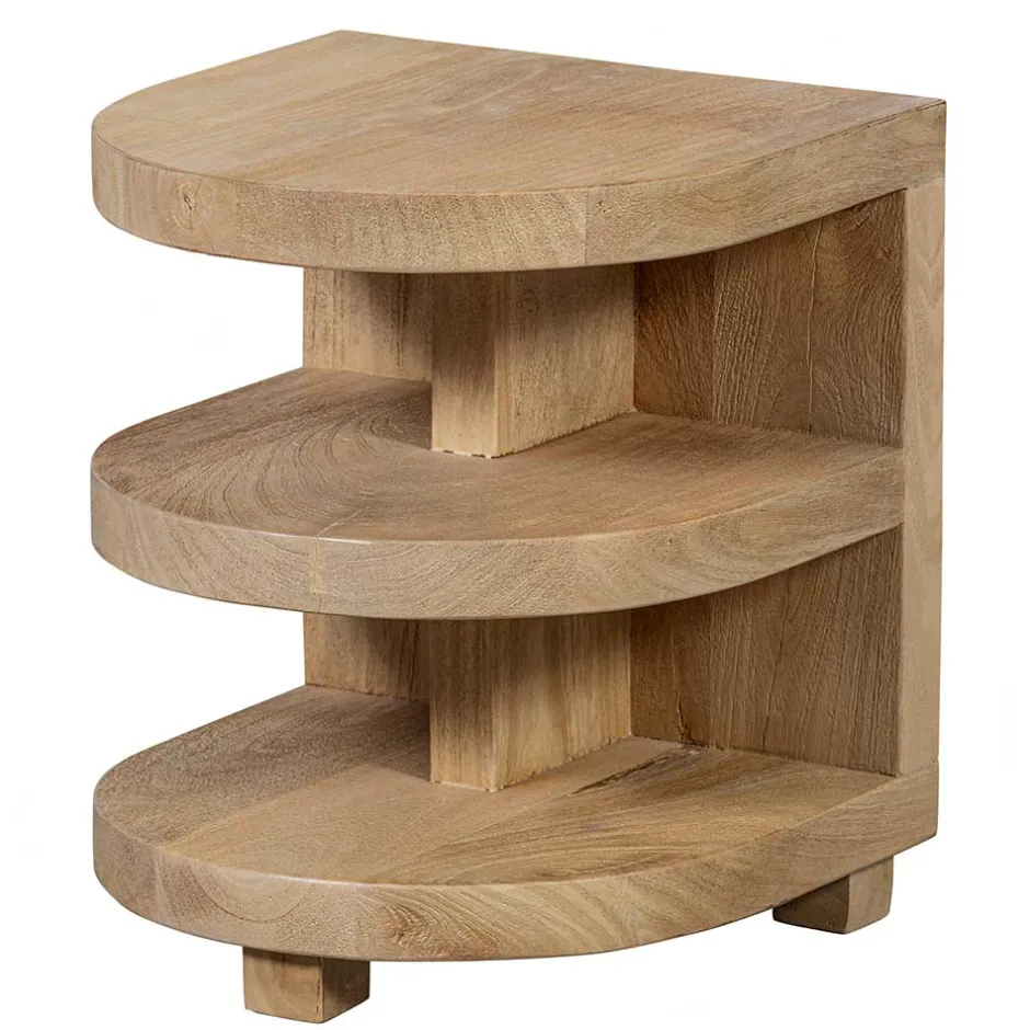 Wohnen Halbrunder Beistelltisch im Skandi Design - Fuxiata