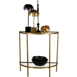 Wohnen Halbrunder Konsolentisch mit Glasplatten - Gulcam