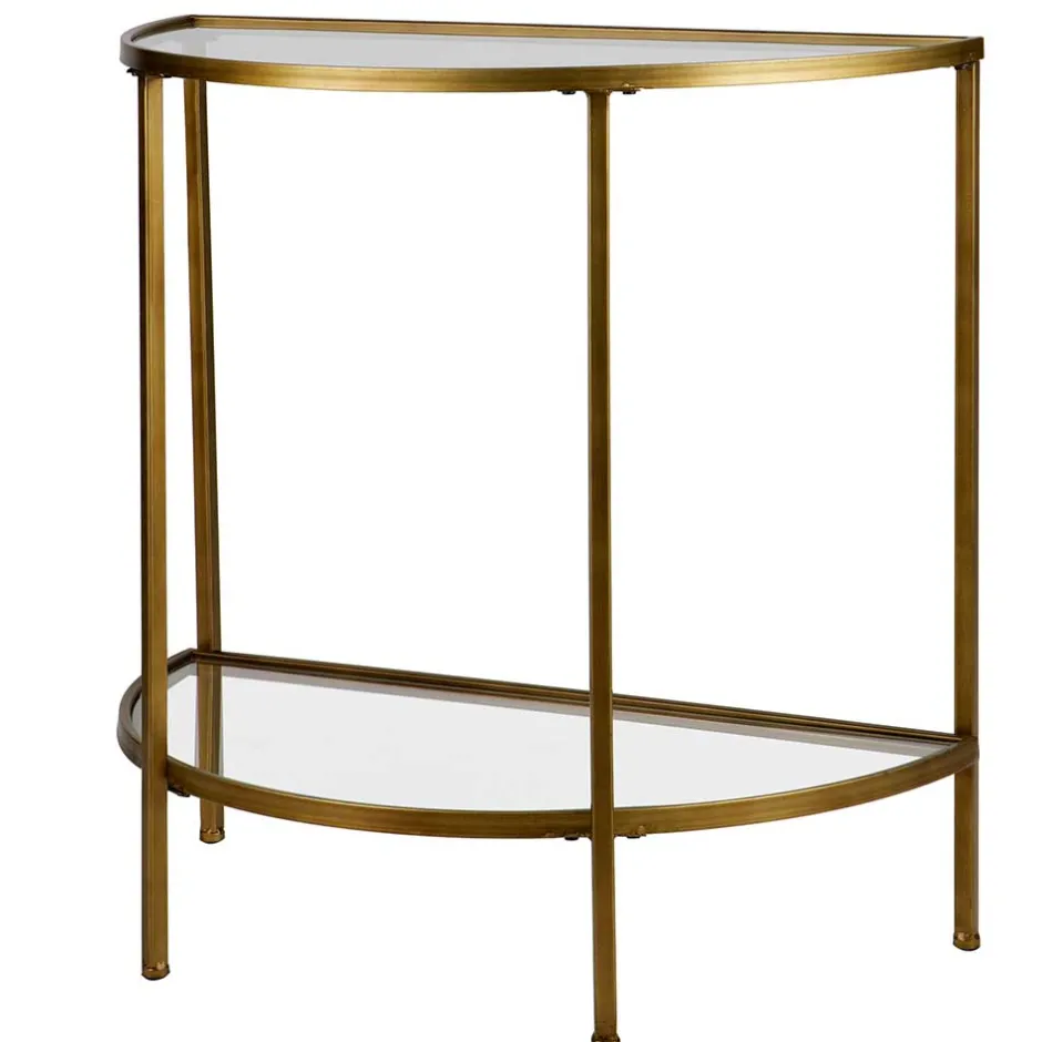 Wohnen Halbrunder Konsolentisch mit Glasplatten - Gulcam