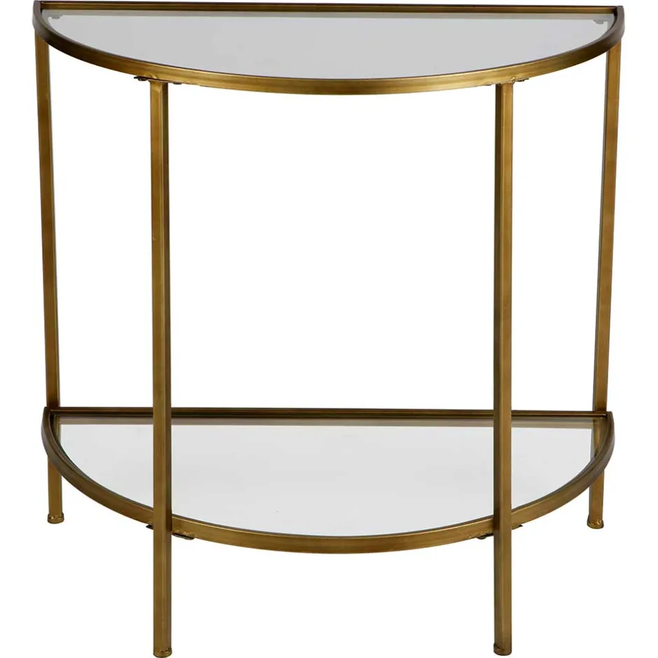 Wohnen Halbrunder Konsolentisch mit Glasplatten - Gulcam