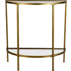 Wohnen Halbrunder Konsolentisch mit Glasplatten - Gulcam