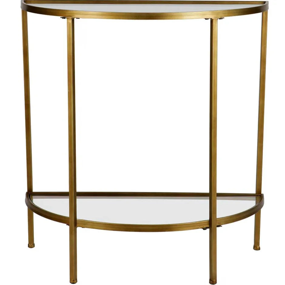 Wohnen Halbrunder Konsolentisch mit Glasplatten - Gulcam