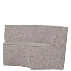 Wohnen Halbrundes Esstisch-Sofa in Beigegrau meliert - William