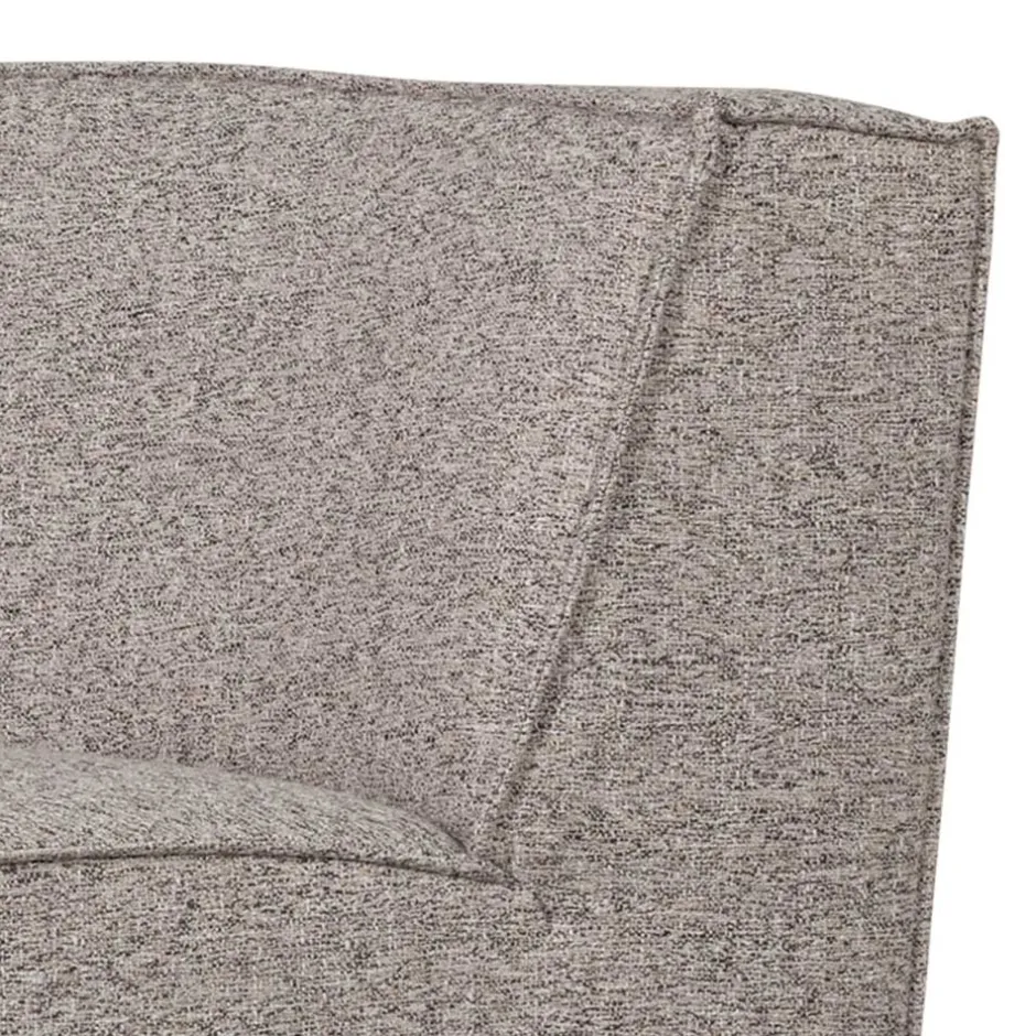 Wohnen Halbrundes Esstisch-Sofa in Beigegrau meliert - William