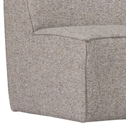 Wohnen Halbrundes Esstisch-Sofa in Beigegrau meliert - William