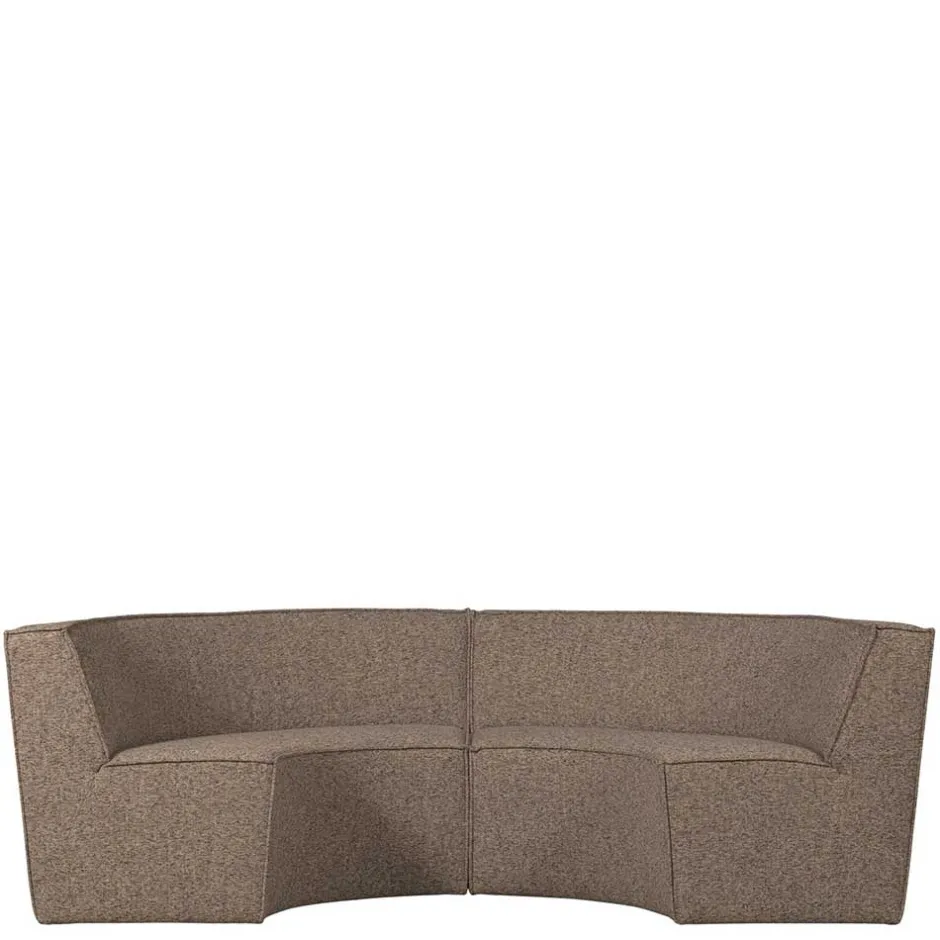 Wohnen Halbrundes Esstisch-Sofa in Dunkelbraun - Sentiagamo