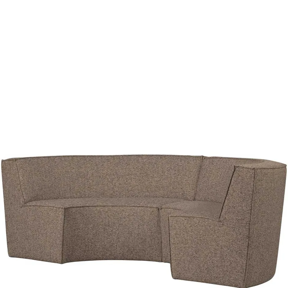 Wohnen Halbrundes Esstisch-Sofa in Dunkelbraun - Sentiagamo