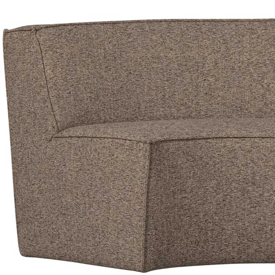 Wohnen Halbrundes Esstisch-Sofa in Dunkelbraun - Sentiagamo