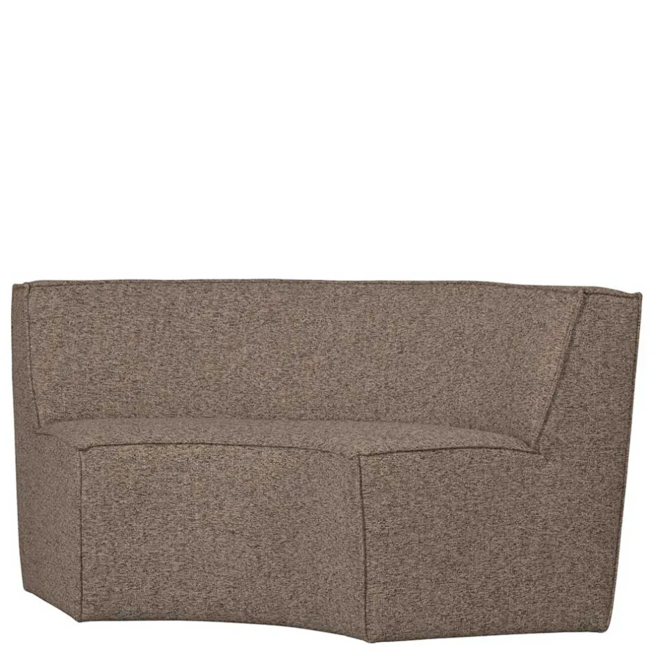 Wohnen Halbrundes Esstischsofa in Dunkelbraun - Sentiagamo