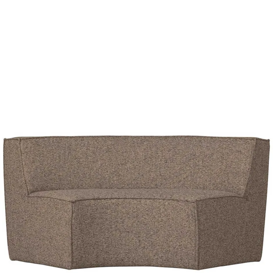 Wohnen Halbrundes Esstischsofa in Dunkelbraun - Sentiagamo