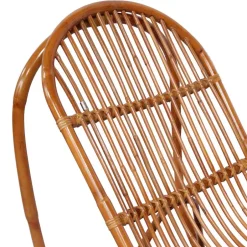 Handgearbeiteter Schaukelstuhl aus Rattan Geflecht - Ledro^Wohnen New