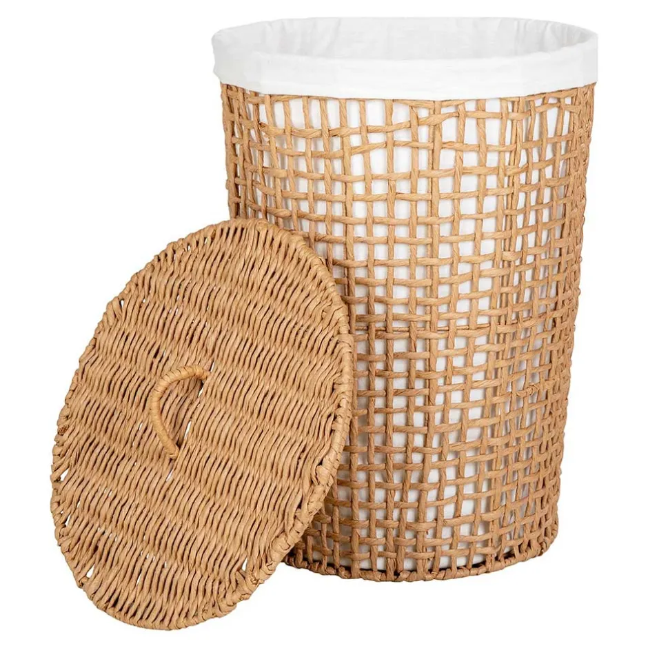 Handgeflochtener Wäschekorb aus Papier Geflecht - Rain^Wohnen Outlet